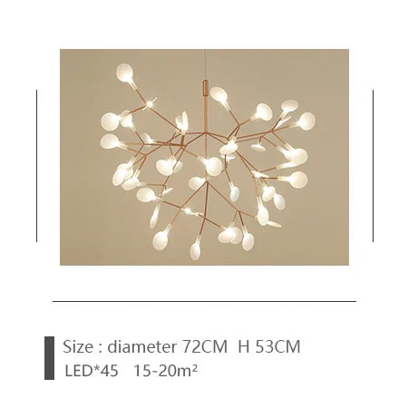 DecorBites™ Luxe Chandelier: Modern Nordic Ceiling Light for Living & Dining Room