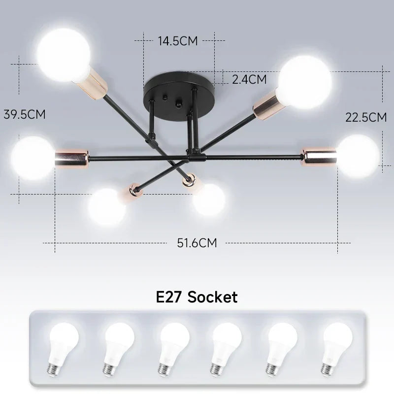 DecorBites™ LED Ceiling Chandelier Pendant Light for Kitchen Living Room Home Decor
