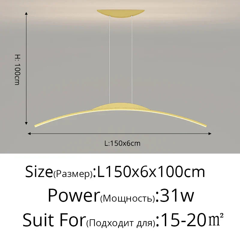 LED Pendant Lamp - Minimalist Hanging Light for Dining Room & Home Decor