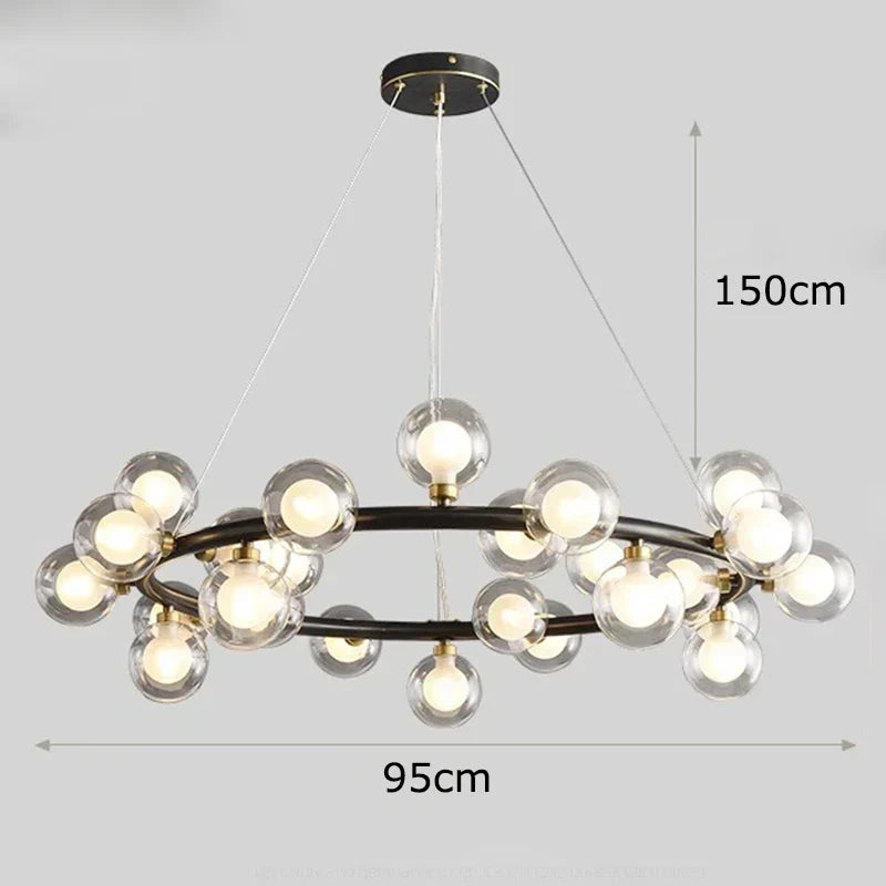 DecorBites™ LED Pendant Chandeliers for Modern Living and Dining Room Lighting