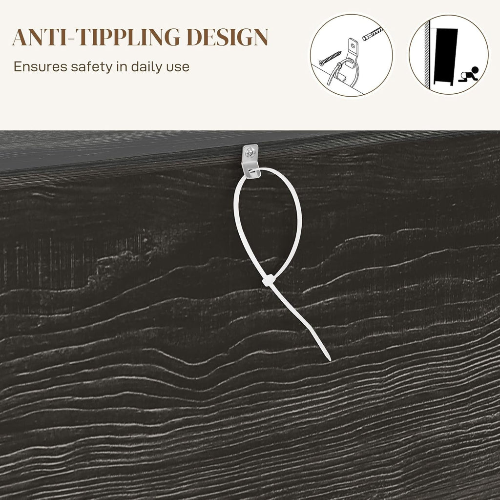 60 Inch Farmhouse Sideboard Buffet Cabinet Sliding Doors