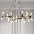 41'' Black & Golden Modern Chandelier Light Fixture
