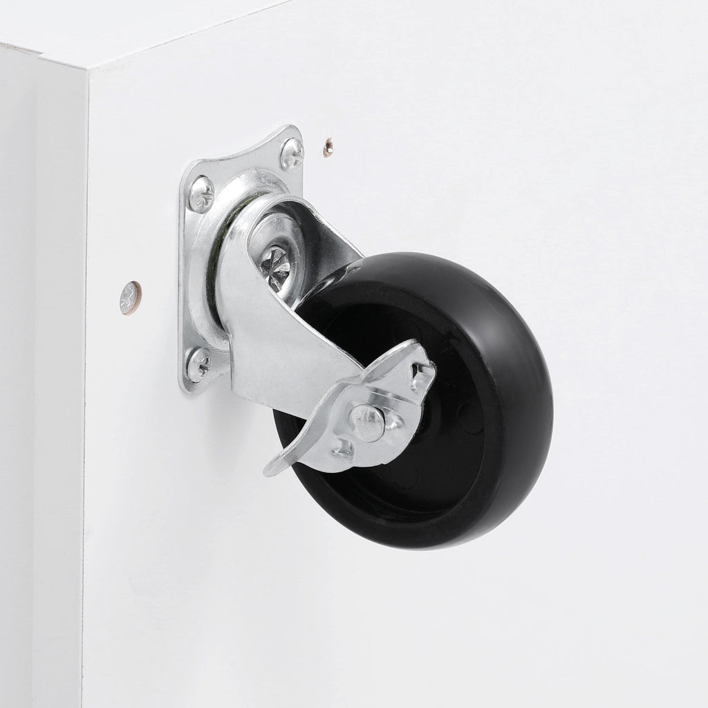 K&K 47.2' Farmhouse Kitchen Island with Drop Leaf, Kitchen Storage Island with Removable Side Racks, Two Drawers, Rolling Kitchen Cart on Wheels with Towel Rack, for Home, Kitchen, Dining Room, White