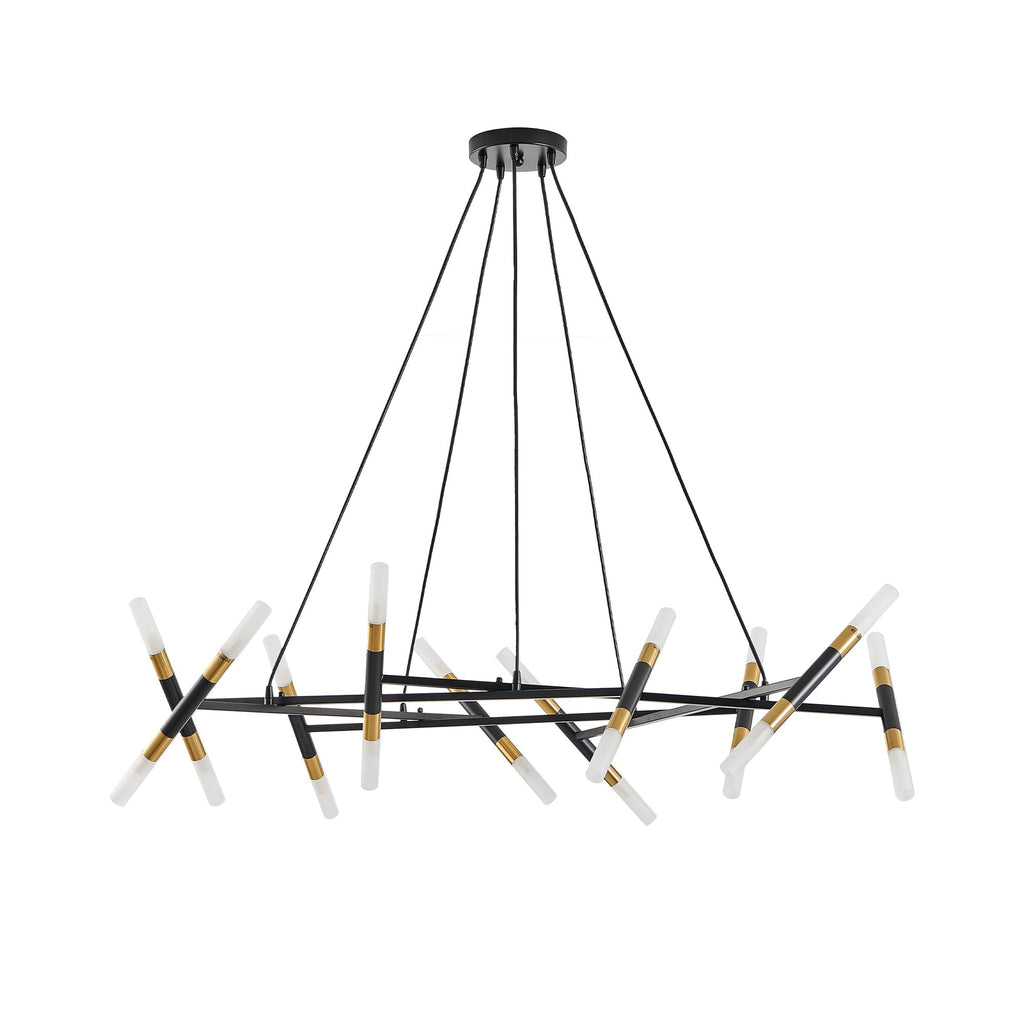 41'' Black & Golden Modern Chandelier Light Fixture