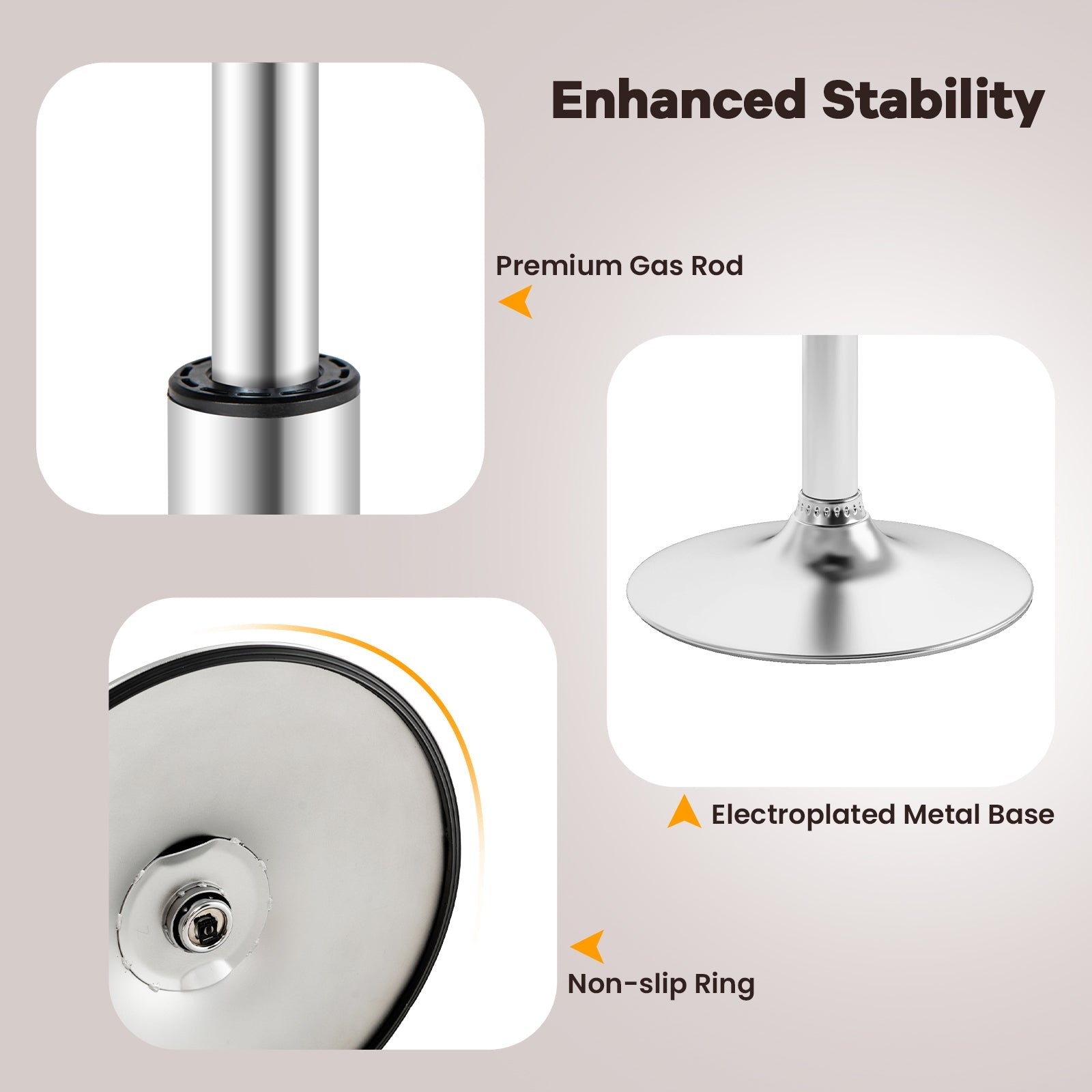 Set of 2 Square Swivel Adjustable PU Leather Bar Stools with Back and Footrest-Black