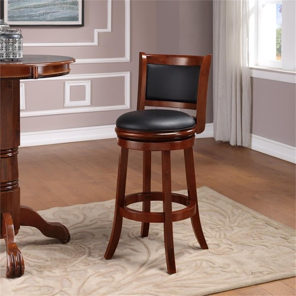 Augusta Bar Height Swivel Kitchen Bar Stool Black Cherry