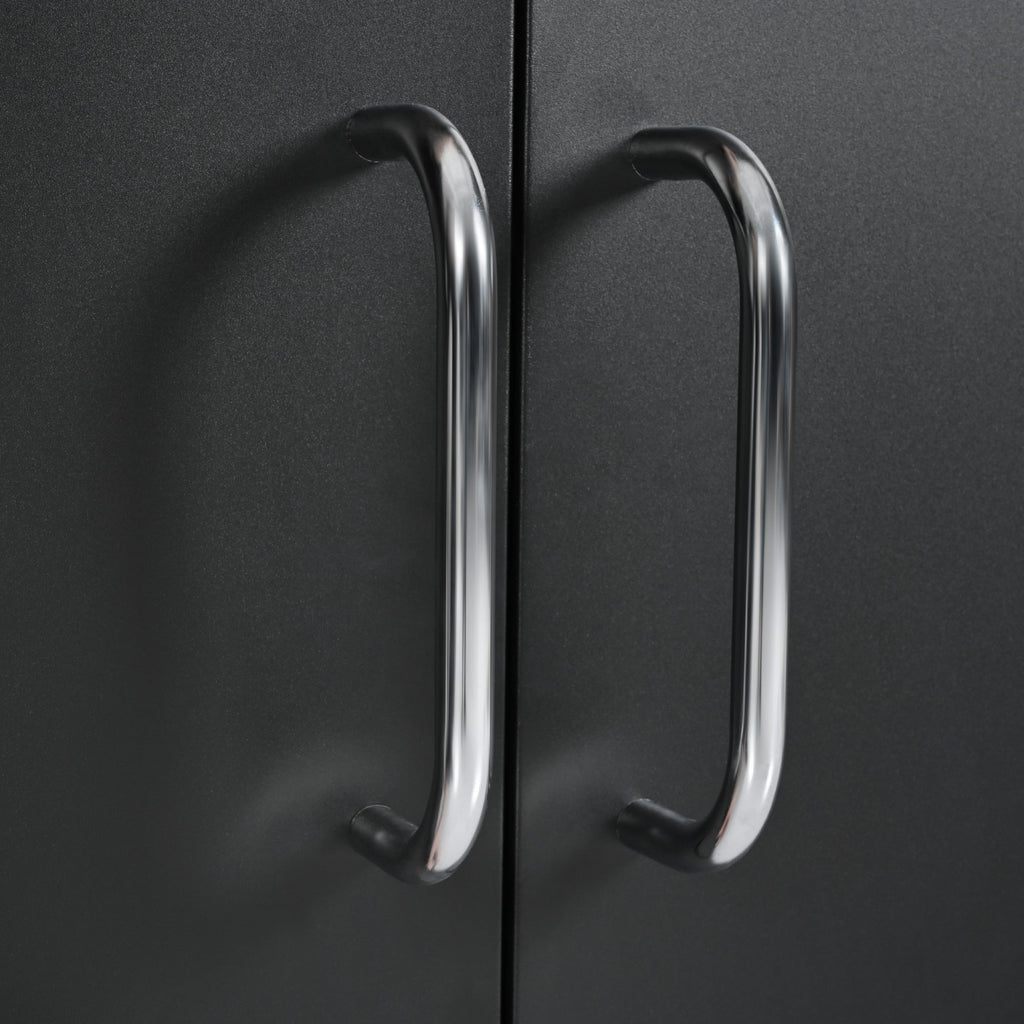 K&K 54.5' Outdoor Kitchen Island with Stainless Steel Tabletop and Storage