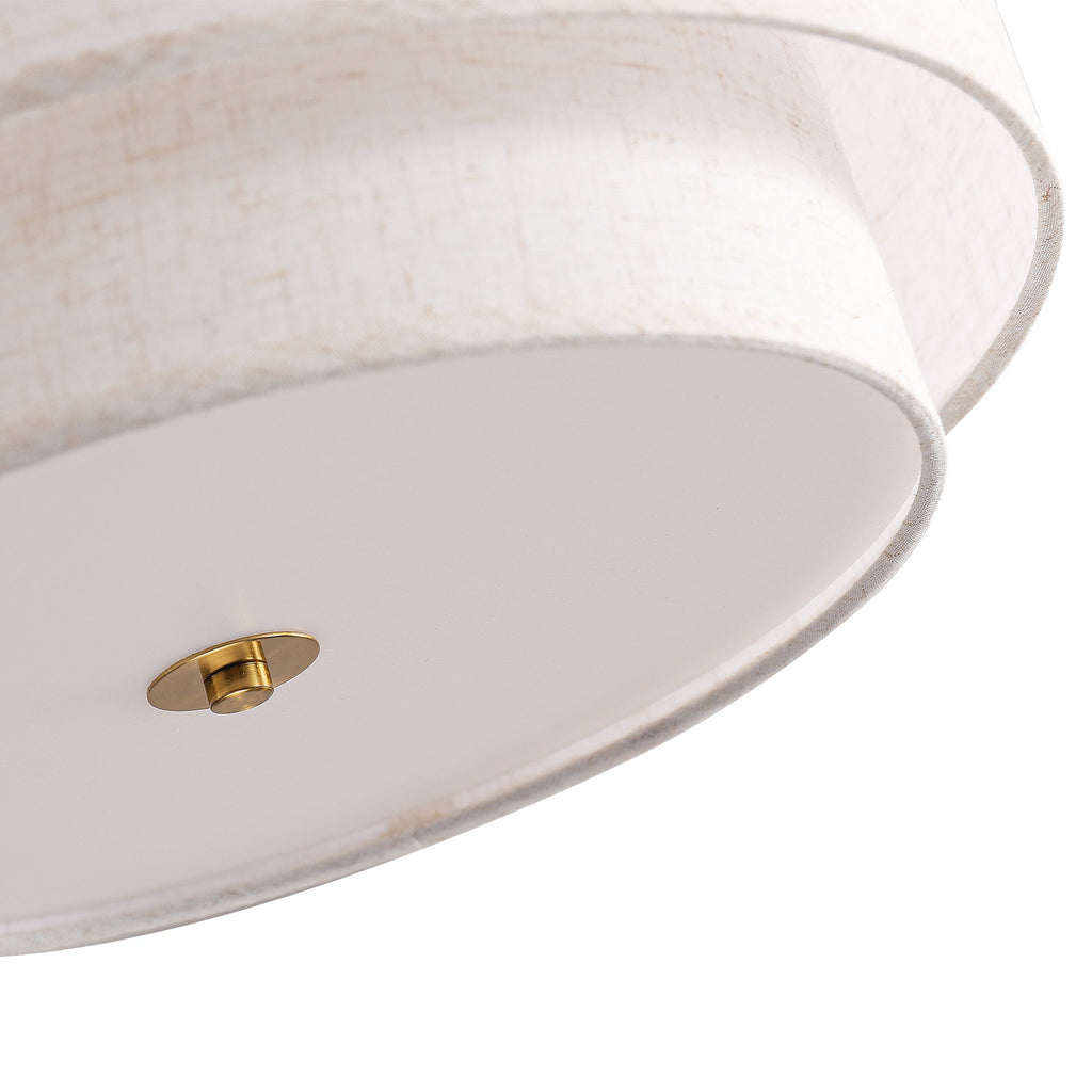 15' Modern Ceiling Light Fabric Upholstered