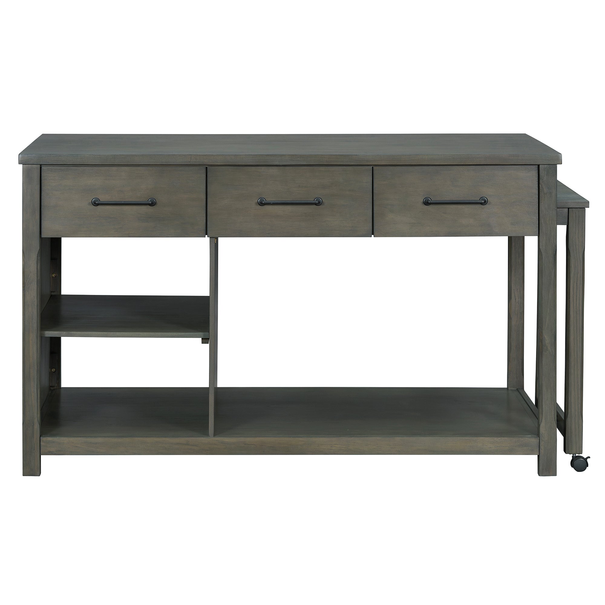 TREXM Extendable Kitchen Island with Storage
