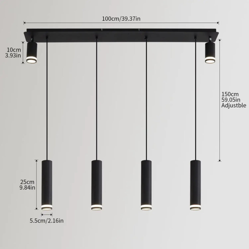 Hanging Light for Modern Kitchen Island with adjustable spotlights and sleek contemporary design.