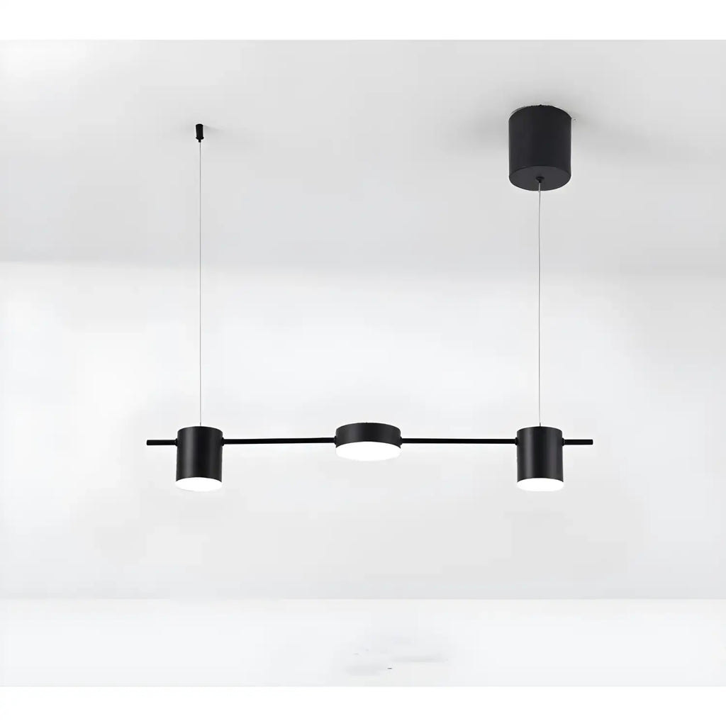 LED Pendant Light Kitchen - Modern Light for Bar, Dining Room,& Table featuring a sleek black finish and integrated LED design.