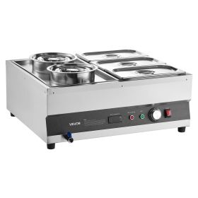 Commercial Soup Warmer Soup Station with 2-Pot & 3-Pan Soup Kettle Warmer