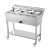 Commercial Propane Steam Table Food Warmer 5 Food Pans & 3 Condiment Pans
