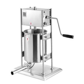 Manual Sausage Stuffer, 22 LBS / 10 L Vertical Meat Stuffer, Dual-Speed Sausage Casing Meat Filling Machine