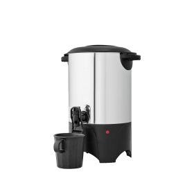 Commercial Coffee Urn, 30 Cup 4.5 L Hot Beverage Dispenser with Dripless Faucet, Quick-Brewing Commercial Coffee Maker with Stainless Steel Liner