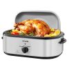 Roaster Oven, 22QT Electric Roasting Pan, 150-450Â°F Adjustable Temperature Multifunctional Electric Roaster Oven with Self-Basting Lid