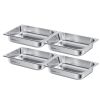 VEVOR 4 Pack Stainless Steam Hotel Pan, 1/2 Size Table Steam Pan