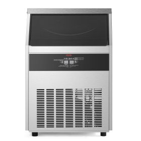 VEVOR 160lbs/24H Commercial Ice Maker Machine, 66lbs Storage Capacity Ice Maker with Drain Pump, 80 Ice Cubes in 15 Minutes