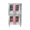 Double Deck Gas Convection Oven, 14 cu.ft Full-Size Commercial Convection Oven, 40, 000 BTU x 2 Powerful Burners