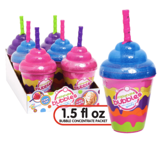 Goofy Foot Designs Milkshake Bubble Toy – Battery-Free Fun with 3 Bubble Concentrates