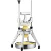 VEVOR Commercial Vegetable Fruit Chopper, Stainless Steel French Fry Cutter with 4 Blades 1/4" 3/8" 1/2", 6-wedge Slicer, Chopper Dicer with Tray