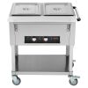 VEVOR 2-Pan Commercial Food Warmer, 2 x 20.6QT Electric Steam Table, 1000W Professional Buffet Catering Food Warmer with 4 Wheels (2 Lockable)