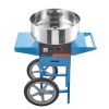VEVOR Electric Cotton Candy Machine with Cart, 1000W Commercial Candy Floss Maker with Stainless Steel Bowl, Sugar Scoop and Drawer, Perfect for Home