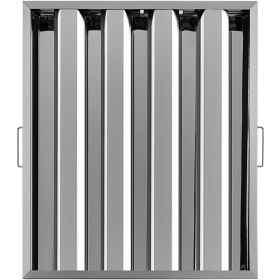 VEVOR Pack of 6 Hood Filters 19.5W x 24.5H Inch, 430 Stainless Steel 4 Grooves Commercial Hood Filters