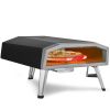 VEVOR Outdoor Pizza Oven, 16-inch, Gas Fired Pizza Maker, Portable Outside Stainless Steel Pizza Grill with 360Â° Rotatable Pizza Stone