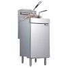 Commercial Deep Fryer Free Standing Propane Fryer 3-Burner Dual Basket 90,000BTU