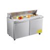 Commercial Sandwich Prep Table Refrigerator Double Door Stainless Steel