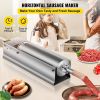 VEVOR Horizontal Sausage Stuffer 7L/15Lbs Manual Sausage Maker With 5 Filling Nozzles Sausage Stuffing Machine For Home & Commercial Use Stainless Ste