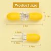 5 Pairs Yellow Corn Cob Holders Stainless Steel Fork Skewers for Corn On The Cob BBQ Tools