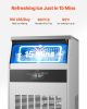 VEVOR 160lbs/24H Commercial Ice Maker Machine, 66lbs Storage Capacity Ice Maker with Drain Pump, 80 Ice Cubes in 15 Minutes