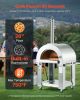 VEVOR Dual Fuel Pizza Oven Outdoor, 26 in Portable Pizza Oven, Pellet & Gas Powered Outdoor Pizza-Maker with Thickened Cordierite Pizza-Stone