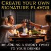2in1 Decanter Set Whisky and Wine Wooden Smoker 60 fl oz Glass Decanter Scotch Bourbon Red Wine Handmade Decanter Set Gift for Men