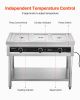 3-Pan Commercial Food Warmer Steam Table with Independent Temperature Control