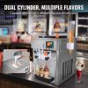 VEVOR Commercial Ice Cream Machine, 21 QT/H Yield, 1800W 3-Flavor Countertop Soft Serve Ice Cream Maker, 2 x 4L Hopper 2 x 1.8L Cylinder