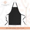 Black Aprons Bulk  12 Pack Commercial Chef Bib Apron for Kitchen and Restaurant Cooking without Pockets Unisex Women and Men Adult