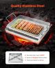 17x13 in Flat Top Griddle Stainless Steel Universal BBQ Grill Pan Cookware