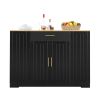 53 inch Large Kitchen Island with Trash Can Storage Cabinet, Islands Table with Drawer and Adjustable Shelves