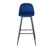 Bar Stools Set of 2, 30 Inches Velvet Barstool Modern Counter Bar Height Chair with Back, Sturdy Metal Legs & Footrests, Easy Assembly