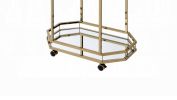 Lacole Mirrior & Champagne Finish Serving Cart
