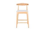 Mid-Century Modern Design Solid Wood 24" Counter Stools
