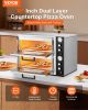 VEVOR Pizza Oven Electric, 18" Double-Deck Commercial Countertop Pizza Oven, 842Â°F Max Temp, Indoor Pizza Maker with Thermometer
