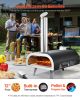 Dual Fuel Pizza Oven Outdoor, 12 in Wood Fire & Propane Gas Pizza Oven, Portable Pellet & Propane Pizza-Maker with Thermometer
