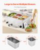 VEVOR Commercial Electric Food Warmer 5-Pan Countertop Buffet 15.3QT Bain Marie