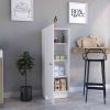 DEPOT E-SHOP Uluru Kitchen Pantry, Single Door Cabinet, Four Interior Shelves, White
