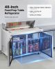 Commercial Refrigerated Sandwich Prep Worktable, Stainless Steel Double Door