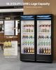 Commercial Merchandiser Refrigerator 13.3 CU.FT Glass Door Display Refrigerator
